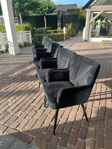 6x eetkamerstoelen Goossens Royal Zwart beschikbaar voor biedingen