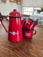Emaille koffiepot en mokken (4), Overige materialen, Overige typen, Ophalen of Verzenden, Zo goed als nieuw