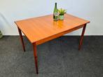 Vintage uitschuiftafel jaren 60/70 retro teak table, Huis en Inrichting, Tafels | Eettafels, Teakhout, Rechthoekig, Ophalen of Verzenden