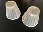 Twee kleine lampekapjes | transparant | samen €7,50, Crème, Klassiek, Rond, Ophalen of Verzenden