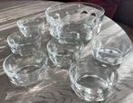 Arcoroc Britannia - Thumbprint - Schalenset - 7 delig, Ophalen of Verzenden, Zo goed als nieuw, Rond, Glas