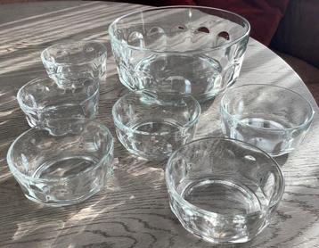 Arcoroc Britannia - Thumbprint - Schalenset - 7 delig beschikbaar voor biedingen