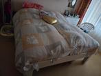 Tweepersoonsbed met wit frame, Ophalen, Gebruikt, Wit, Tweepersoons