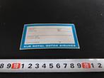 sticker label etiket KLM royal dutch airlines 314, Ophalen, Zo goed als nieuw