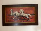 paardenschilderij 96 x 56, 75 tot 100 cm, Zo goed als nieuw, 50 tot 75 cm, Ophalen