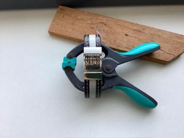 Te koop: Leren armband - donkerbruin/taupe - 316L K&L sluiti beschikbaar voor biedingen