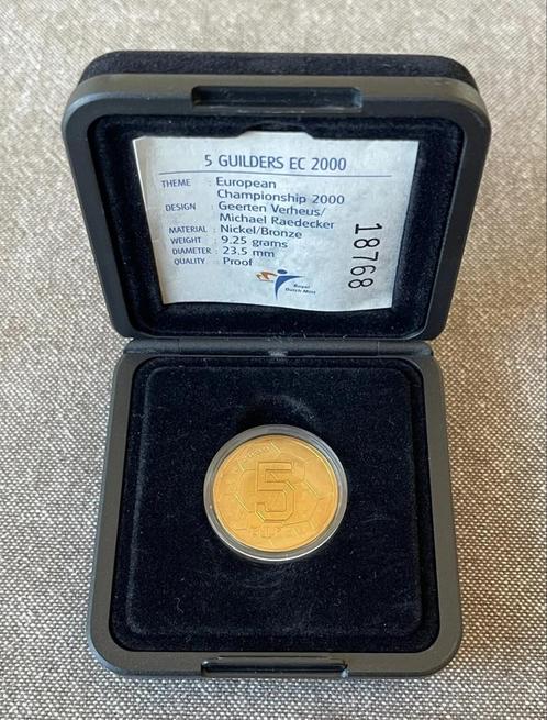 Nederland 2000 | 5 Gulden | PROOF | Europees Kampioenschap, Postzegels en Munten, Munten | Nederland, Losse munt, 5 gulden, Koningin Beatrix