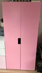 Roze ikea stuva kledingkast met deuren, Kunststof, Zo goed als nieuw, 150 tot 200 cm, 50 tot 100 cm