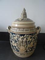 Antieke rumtopf Duits steengoed wijnton kabouters terrine, Ophalen of Verzenden