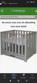 TWF Jasper babybox met lade - lichtgrijs houtlook, Ophalen, Zo goed als nieuw, Rechthoekig, In hoogte verstelbaar