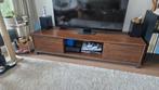 TV meubel donkerbruin hout look, Gebruikt, 150 tot 200 cm, Ophalen of Verzenden, Minder dan 100 cm