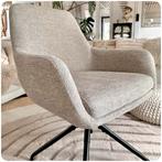 6 Champagne royale -  draaibare eetkamerstoelen-shoot, Ophalen, Zo goed als nieuw, Metaal, Vijf, Zes of meer stoelen