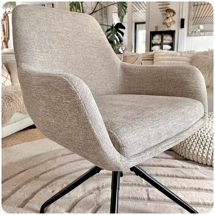 6 Champagne royale -  draaibare eetkamerstoelen-shoot, Huis en Inrichting, Stoelen, Zo goed als nieuw, Vijf, Zes of meer stoelen