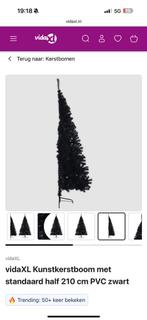 Zwarte halve kerstboom nieuw, Diversen, Kerst, Ophalen of Verzenden, Nieuw