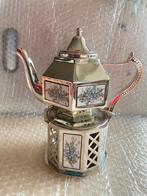 Verzilverd set van Pako Holland. Theepotje met stoofje, Verzilverd, Ophalen of Verzenden, Zo goed als nieuw, Metaal