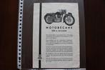 Motobecane 350cc twin motorfiets verkoop folder Kaptein 1953, Motoren, Ophalen of Verzenden, Overige merken