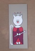 uniek schilderij kat poes prinsje kinderkamer babykamer, Kinderen en Baby's, Kinderkamer | Inrichting en Decoratie, Ophalen of Verzenden