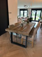 Eetkamertafel hout zwart riviera maison 230x100x79, Ophalen, 200 cm of meer, Zo goed als nieuw, Vijf personen of meer