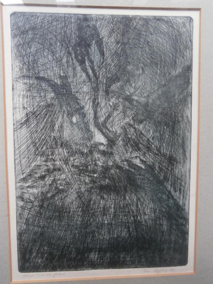 Eros en Fabel, byzondere ets van Lucius '80, Antiek en Kunst, Kunst | Etsen en Gravures, Ophalen