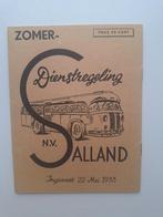 ZOMER DIENSTREGELING SALLAND INGAANDE - 22 MEI 1955, Ophalen of Verzenden, Gebruikt, Bus of Metro, Boek of Tijdschrift