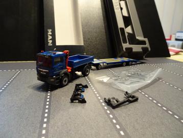 767 herpa man tgs nn kieper + goldhofer 3-as blauw 1:87 truc beschikbaar voor biedingen