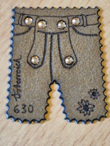Oostenrijk 630 "Lederhose" Zegel met Swarovski 2015 PF. beschikbaar voor biedingen