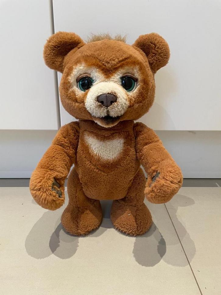 Robot knuffelbeer die kletst en beweegt, Kinderen en Baby's, Speelgoed | Knuffels en Pluche, Zo goed als nieuw, Beer, Ophalen of Verzenden