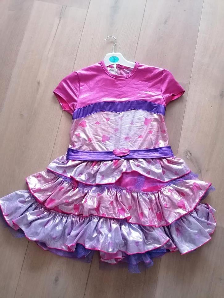 Carnavalsjurk Hartjes, Kinderen en Baby's, Carnavalskleding en Verkleedspullen, Zo goed als nieuw, Meisje, 146 t/m 152, Ophalen of Verzenden