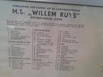 Ms Willem Ruys Koninklijke Rotterdamsche LLoyd, Verzamelen, Scheepvaart, Ophalen, Zo goed als nieuw, Motorboot, Kaart, Foto of Prent