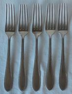 Nr PP120: VIER verzilverde WMF parelrand ontbijtvorken, Antiek en Kunst, Antiek | Bestek, Ophalen of Verzenden