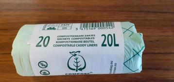 20 ltr. bio afvalzakjes (totaal 1000 stuks!) beschikbaar voor biedingen