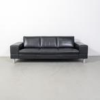1x Leolux Antipode Bank 3,5-zits/235cm Zwart Leer + Hocker, Huis en Inrichting, Niet ingevuld, Gebruikt, Overige maten, Niet ingevuld