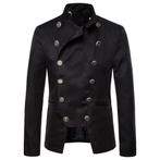 Heren stijlvol double breasted zwart colbert / mannen blazer, Kleding | Heren, Kostuums en Colberts, Verzenden, Nieuw, Zwart