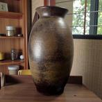 Vintage bruine keramieken vaas Scheurich, Huis en Inrichting, Woonaccessoires | Vazen, Ophalen, Overige kleuren, Aardewerk of Porselein