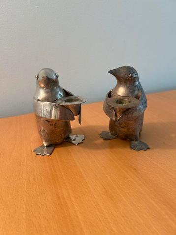 Vintage Pinguïn Kandelaars - Set van 2 beschikbaar voor biedingen