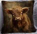 Schattig Kussenhoesje Koe - 45x45 cm, Ophalen of Verzenden, Nieuw, Bruin, Vierkant