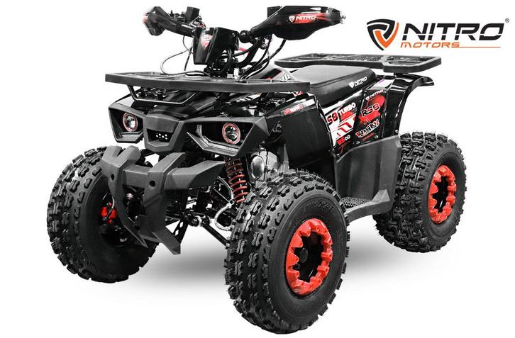 Nitro Motors Rugby RS8-A 125cc Kinderquad - Rode uitvoering, Motoren, Quads en Trikes, 11 kW of minder, 1 cilinder, Ophalen