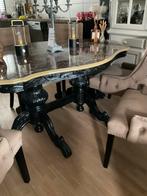 Mooie antieke tafel beplakt met marmer, Ophalen of Verzenden