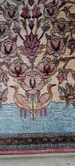 prachtige perzisch zijden ghoum wandtapijt, 50 tot 100 cm, Rechthoekig, Zo goed als nieuw, Perzisch