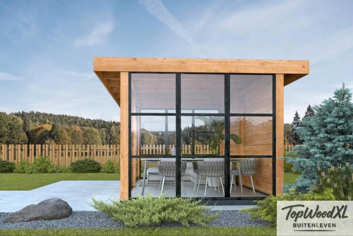 Steellook glaswanden – stijlvol - verschillende formaten, Tuin en Terras, Overkappingen, Nieuw, Serre, Verzenden