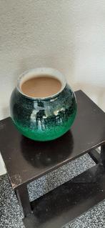 Adrie moerings vaas groen. Handgedraaid., Antiek en Kunst, Ophalen of Verzenden