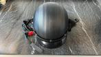 Vintage retro mat zwart leren pothelm, Motoren, Kleding | Motorhelmen, Overige merken, Dames, L, Tweedehands