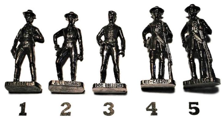 28br-Ferrero kinder surprise metal BEROEMDE COWBOYS serie, Verzamelen, Verrassingseieren, Zo goed als nieuw, Overige typen, Ophalen of Verzenden