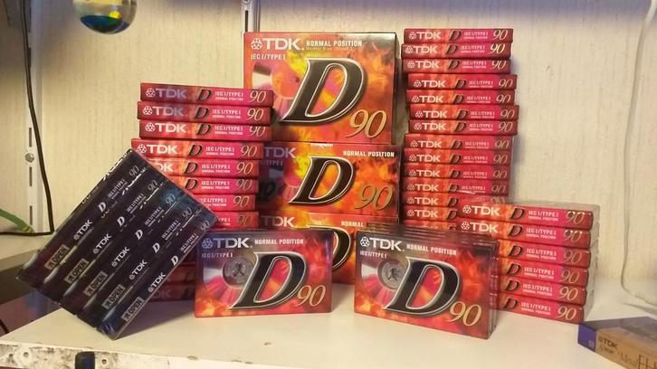 75 stuks TDK cassettes , 3 Agfa tapes nieuw, Cd's en Dvd's, Cassettebandjes, Nieuw in verpakking, Overige genres, 2 t/m 25 bandjes
