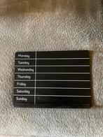 Krijtbord weekplanning zo goed als nieuw, Ophalen of Verzenden, Zo goed als nieuw, Krijtbord