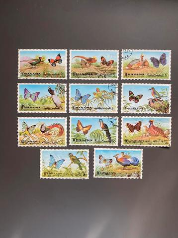 Ajman Postzegels - Vlinders & Vogels beschikbaar voor biedingen