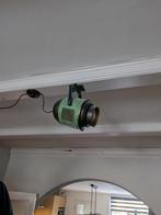 Groen met brons industriële plafondlamp - Byron, Ophalen of Verzenden, Minder dan 30 watt, E27 (groot), Gloeilamp