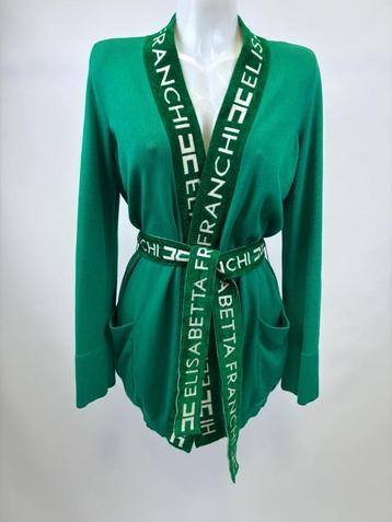 ELISABETTA FRANCHI Groen logo vest vest  IT 40 - EU 34/36 beschikbaar voor biedingen