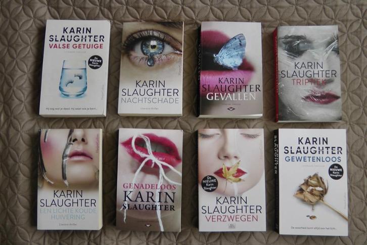 Spannende boeken (8x) van Karin Slaughter o.a. Gewetenloos, Boeken, Thrillers, Zo goed als nieuw, Nederland, Ophalen of Verzenden