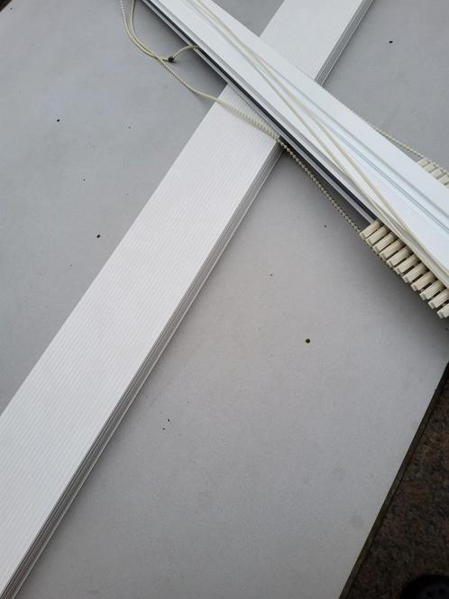 Witte Lamellen, Huis en Inrichting, Stoffering | Gordijnen en Lamellen, Gebruikt, 100 tot 150 cm, 100 tot 150 cm, Wit, Ophalen
